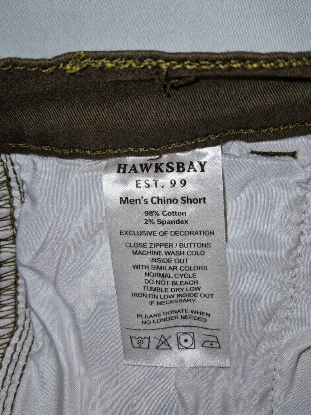 HAWK'S BAY Mens Chino Shorts Size 38 Flex Stretch Technology NWT - Picture 9 of 11